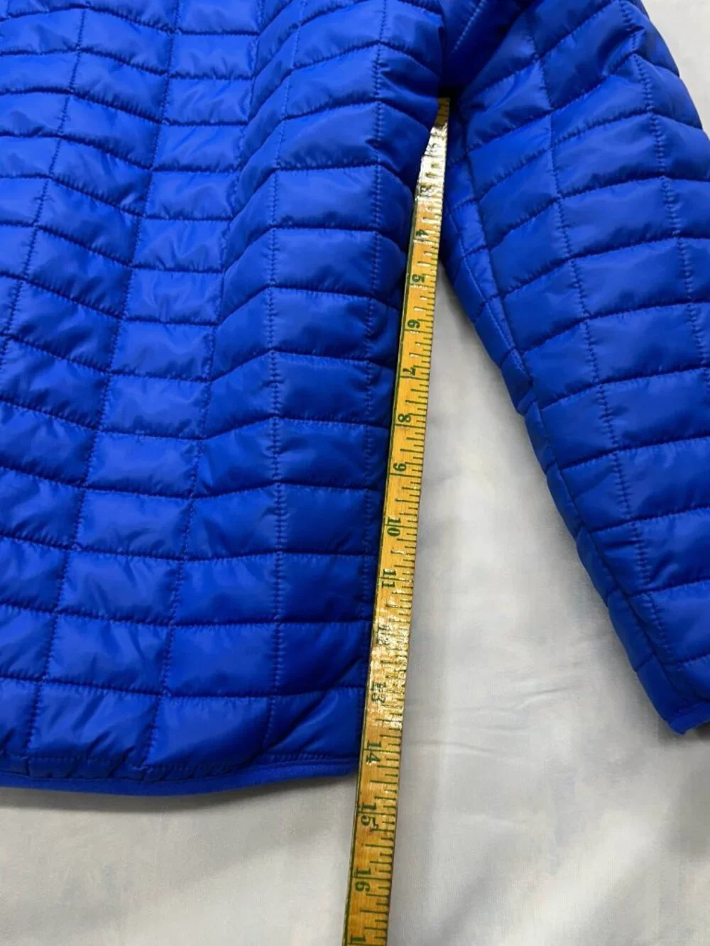 Cat & Jack Kids Large 10/12 Hooded Puffer Jacket Blue Fleece Lined Winter Coat N